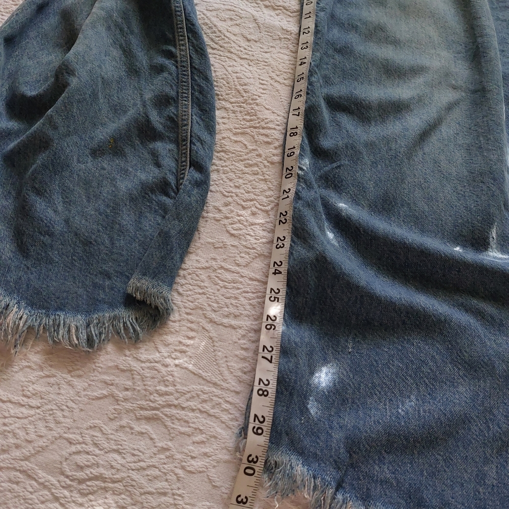 Free People High-Waist Wide Leg Jeans in Blue - Picture 12 of 13